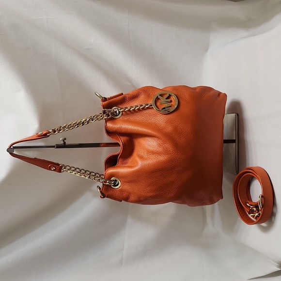 MICHAEL Michael Kors Orange Shoulder Bag with Chain Strap - Picture 3 of 16